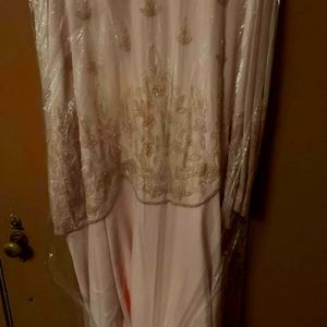 ***Pink Beaded Evening Gown